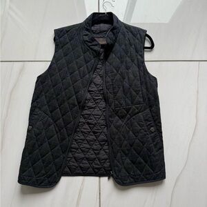Massimo Dutti Dark Quilted Vest